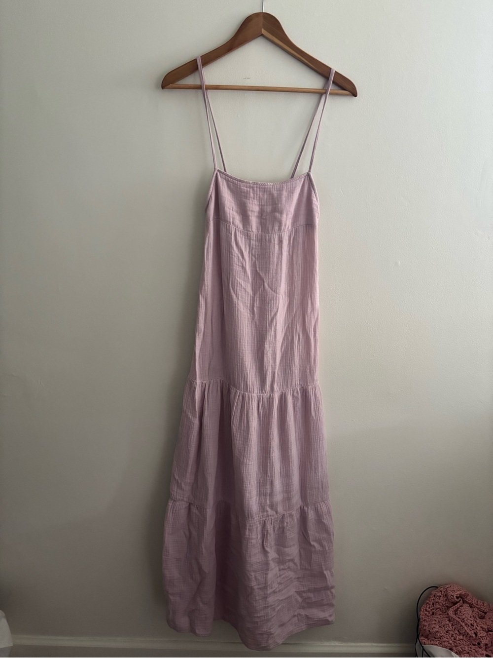Mango Light Mauve Spaghetti-Strap Maxi Dress